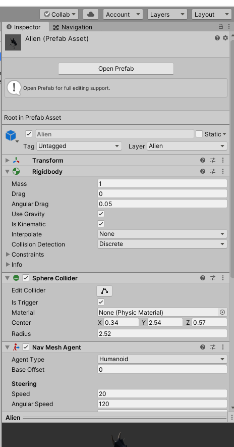 Ontrigger Not Firing On Alien When Colliding With Marine Or Bullet Unity Games By Tutorials Raywenderlich Com Forums